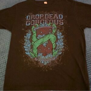 🚫S O L D 🚫 DROP DEAD, GORGEOUS | Emo Post-Hardcore Band T-Shirt | Size Large
